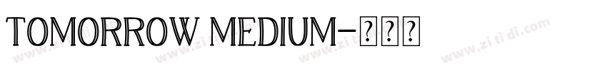 Tomorrow Medium字体转换